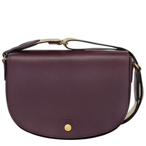 Épure M Crossbody bag Eggplant - Leather