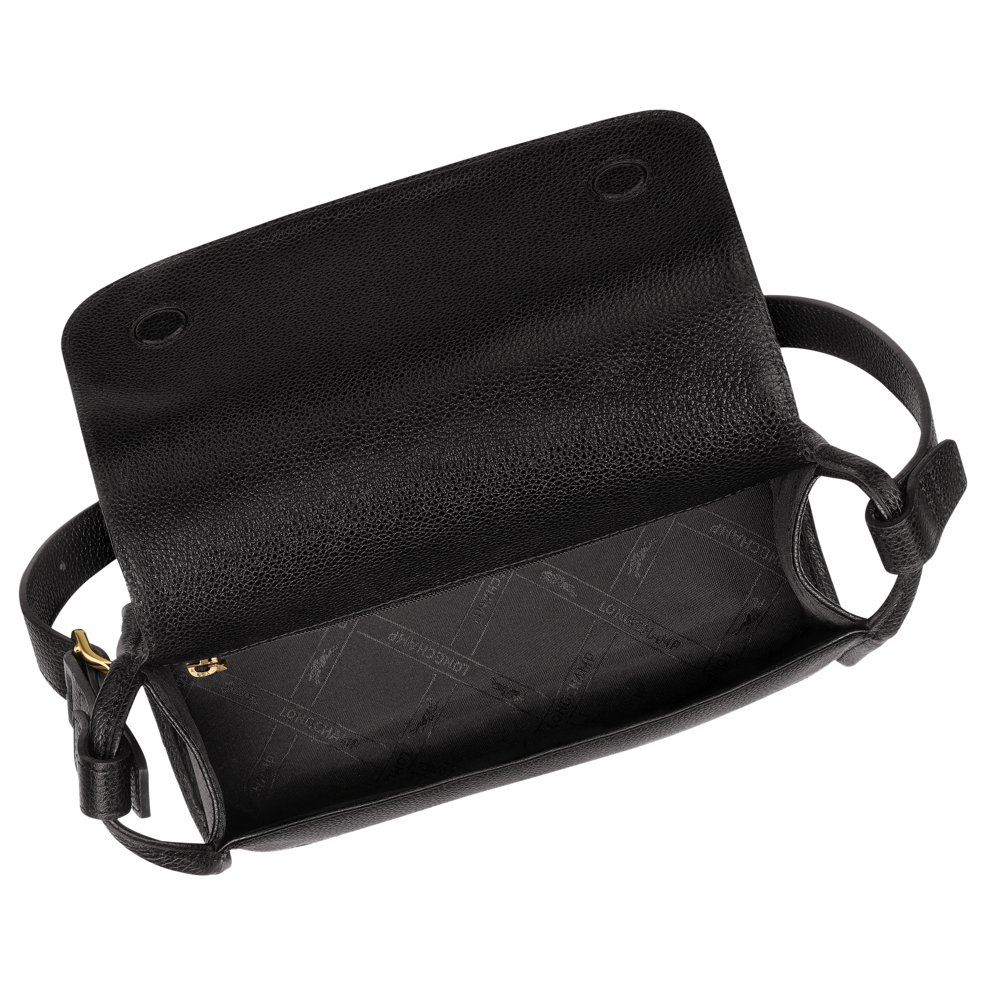 Le Foulonné M Crossbody bag Black - Leather