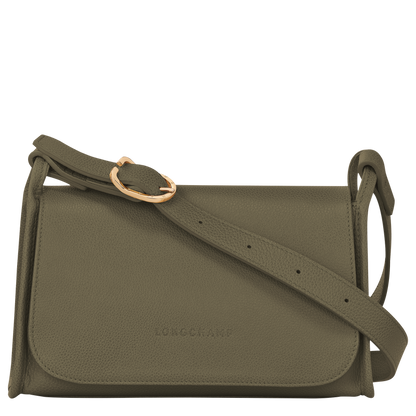 Le Foulonné M Crossbody bag Khaki - Leather
