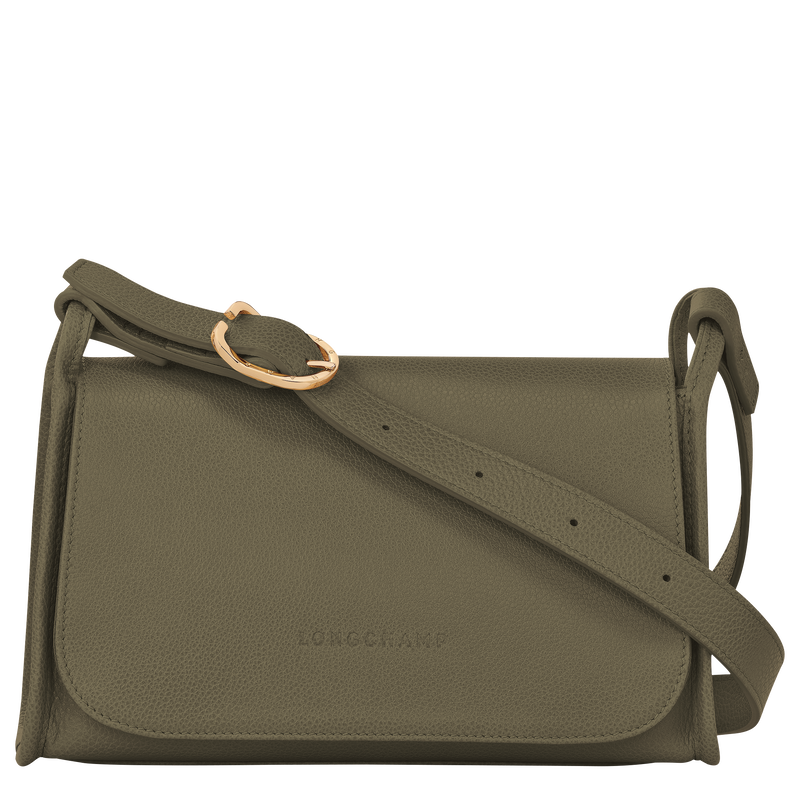 Le Foulonné M Crossbody bag Khaki - Leather