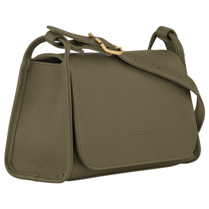 Le Foulonné M Crossbody bag Khaki - Leather