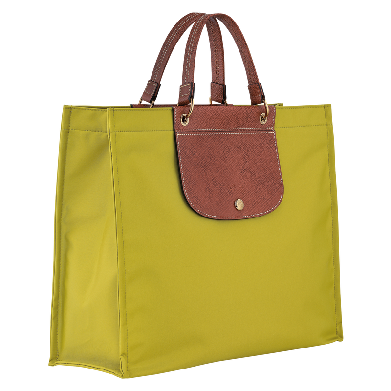 Cabas Longchamp L Tote Bag Kiwi Green - Canvas