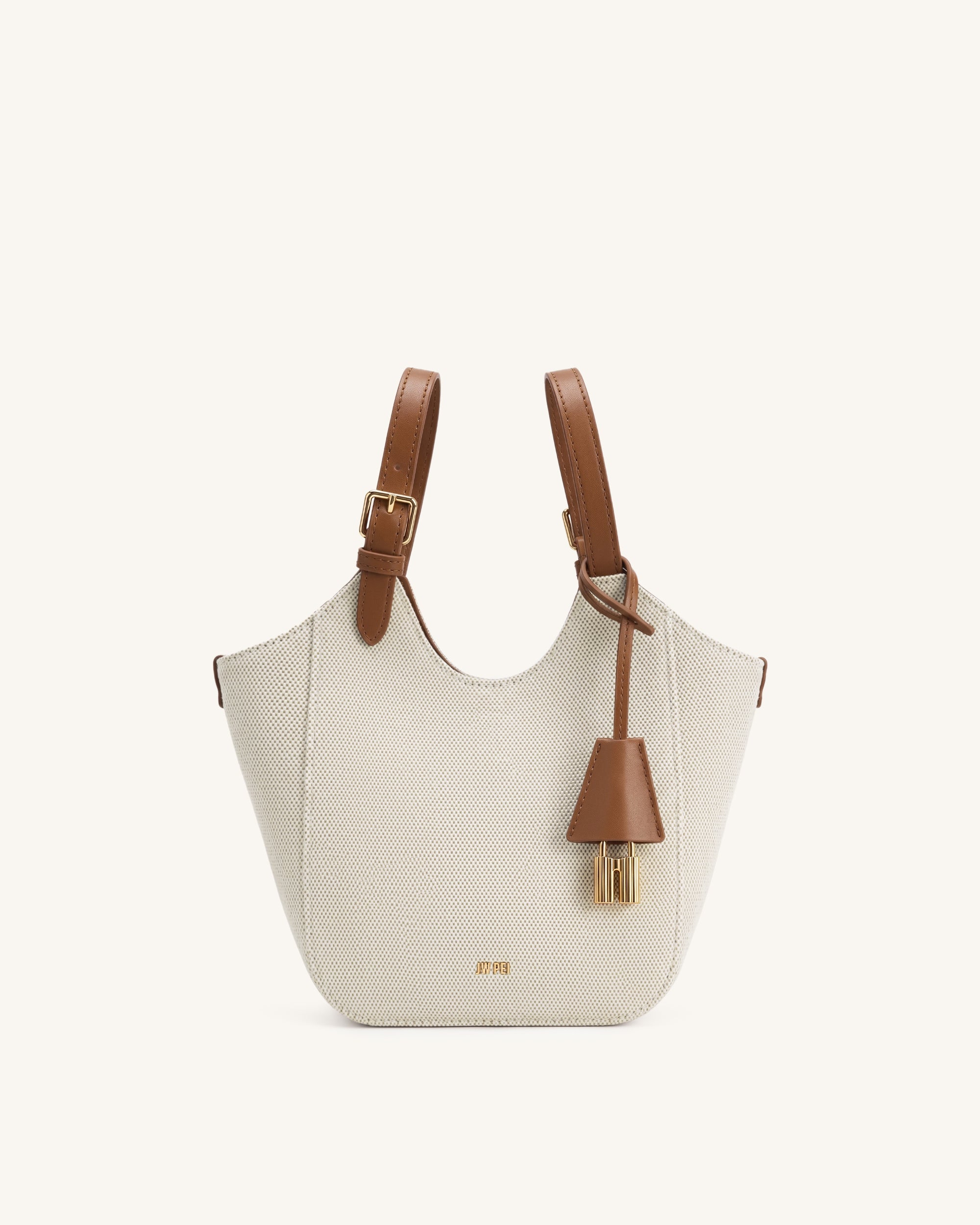 Ines Padlock Tote Bag - Chocolate Brown