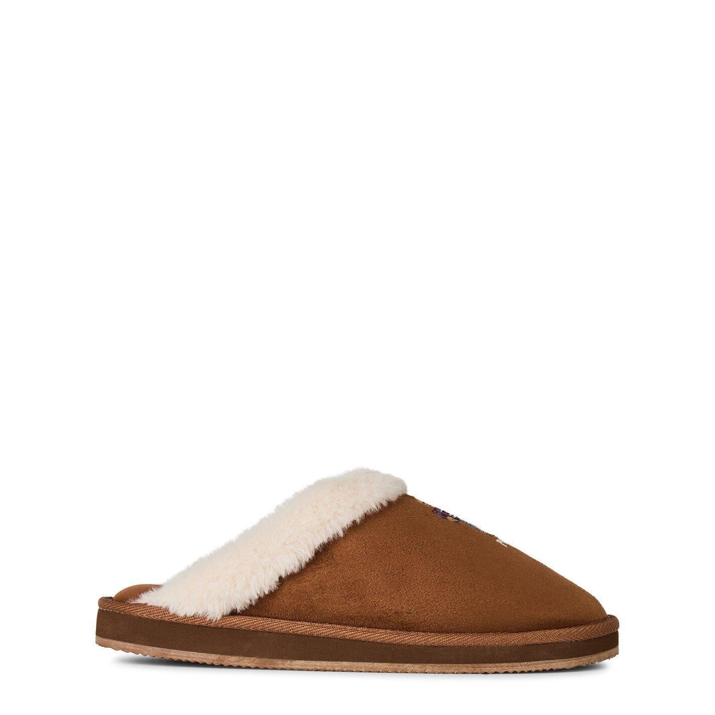 Polo Bear Faux Shearling Slippers