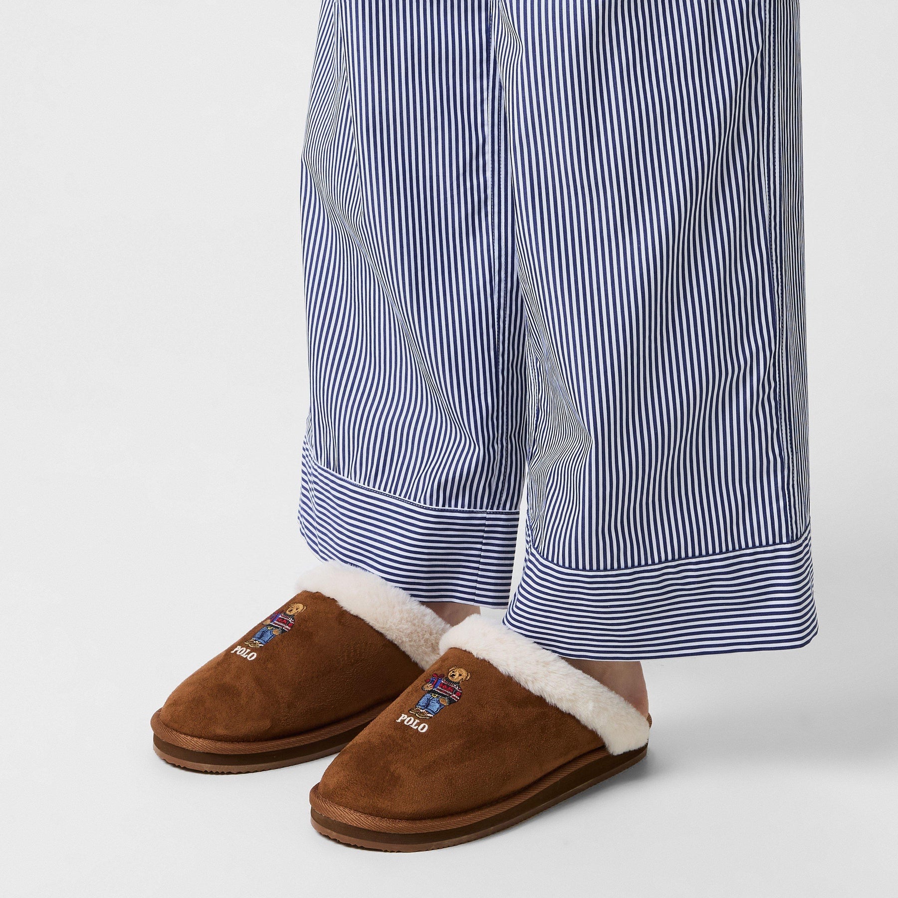 Polo Bear Faux Shearling Slippers
