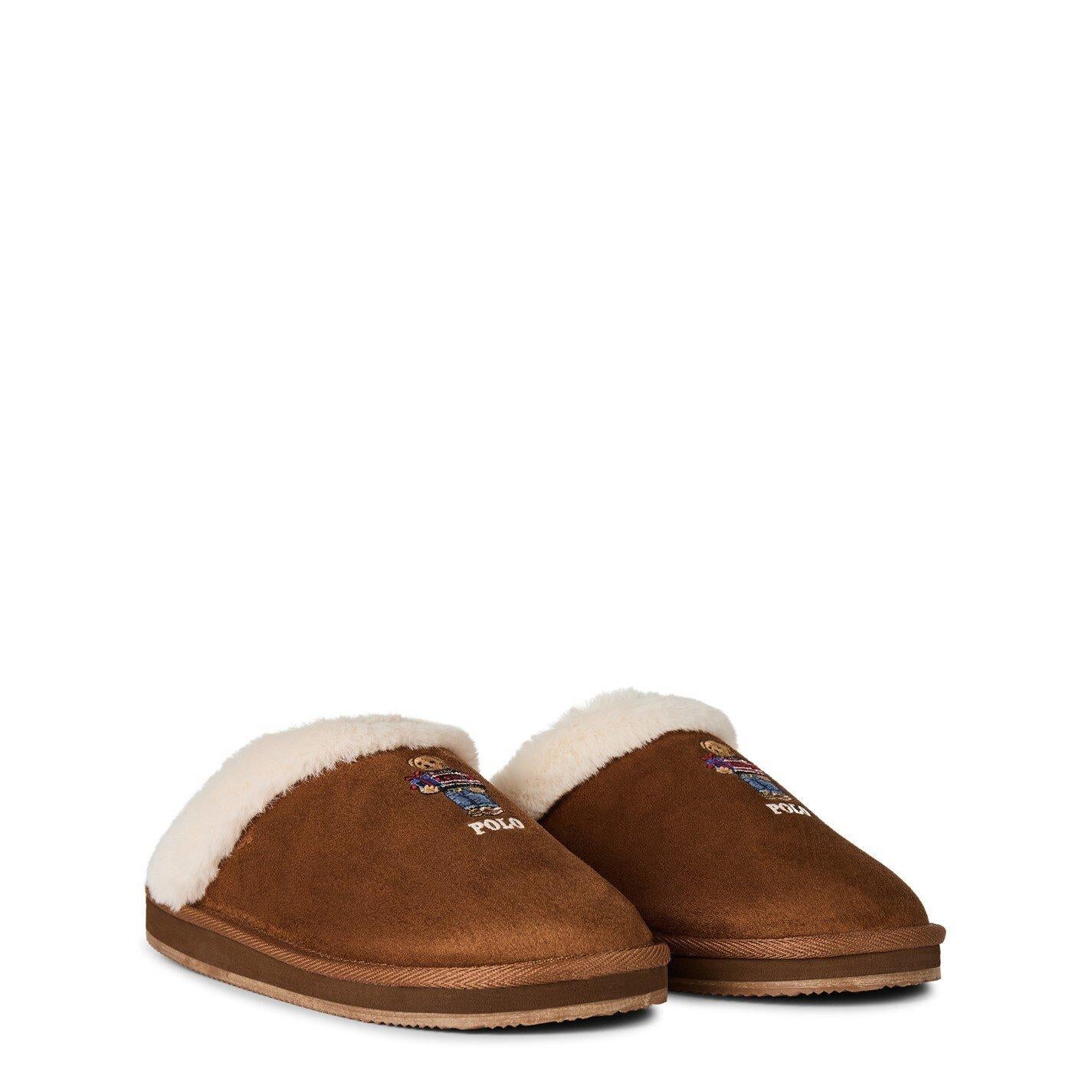 Polo Bear Faux Shearling Slippers