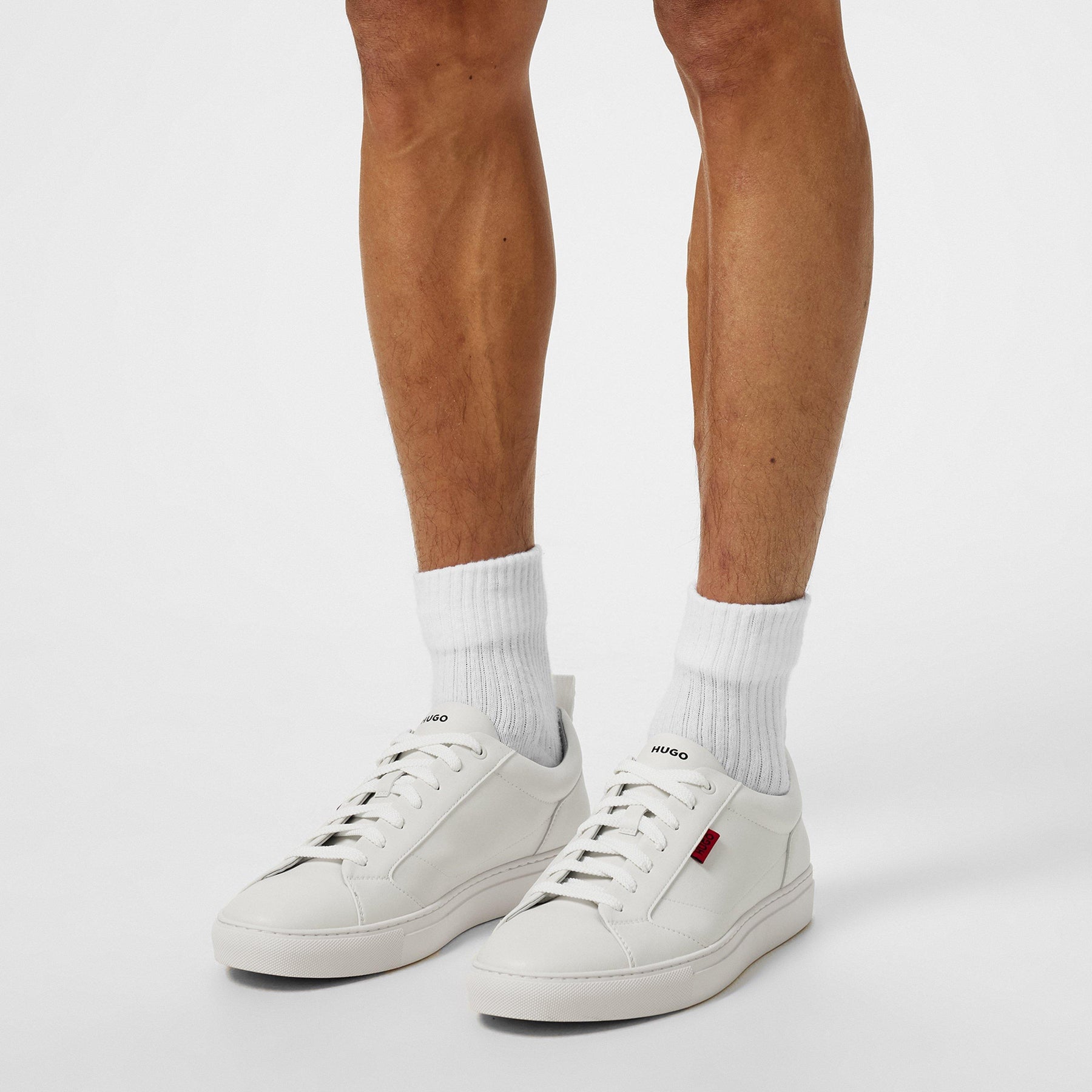 Faux-leather Logo Trainers