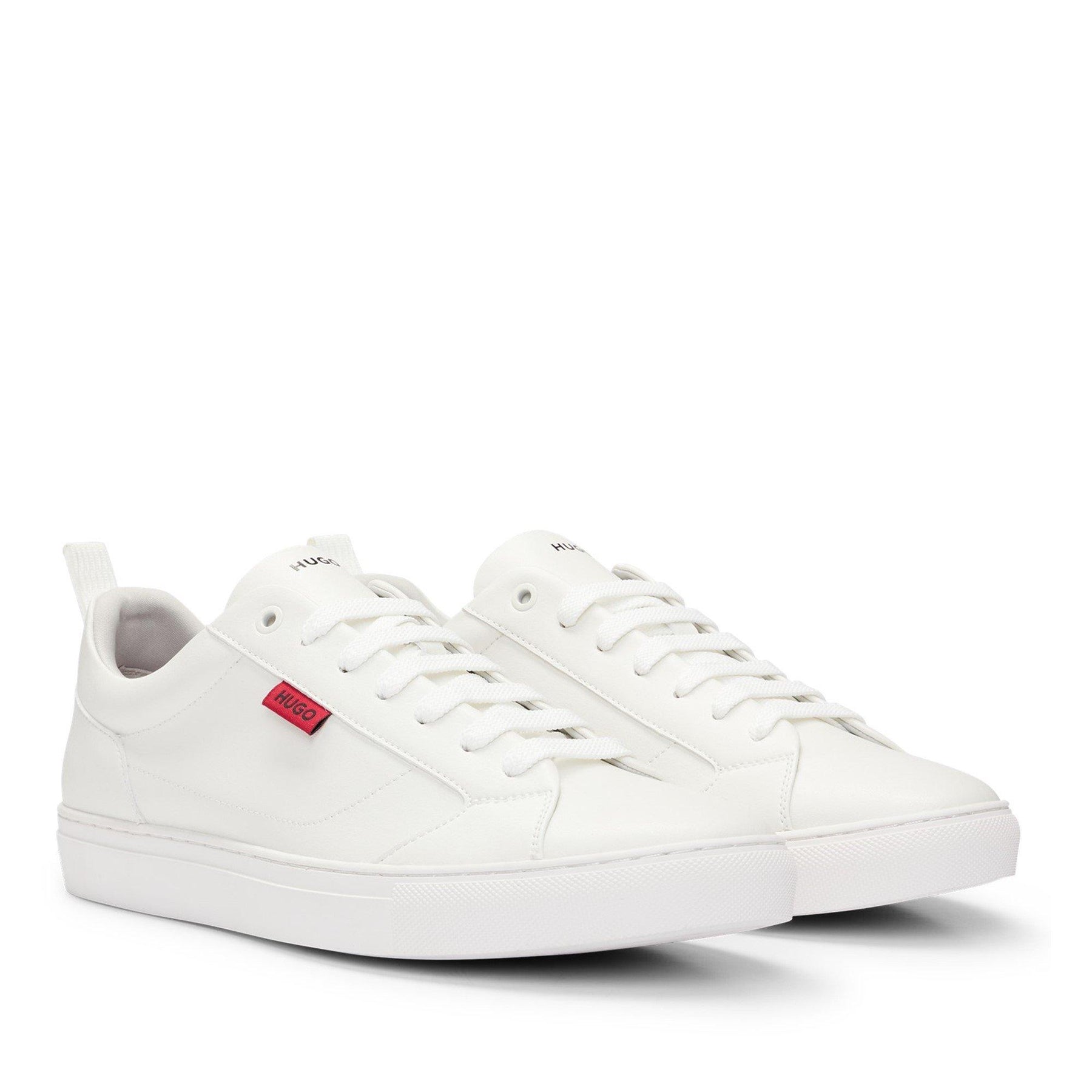 Faux-leather Logo Trainers
