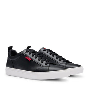 Faux-leather Logo Trainers