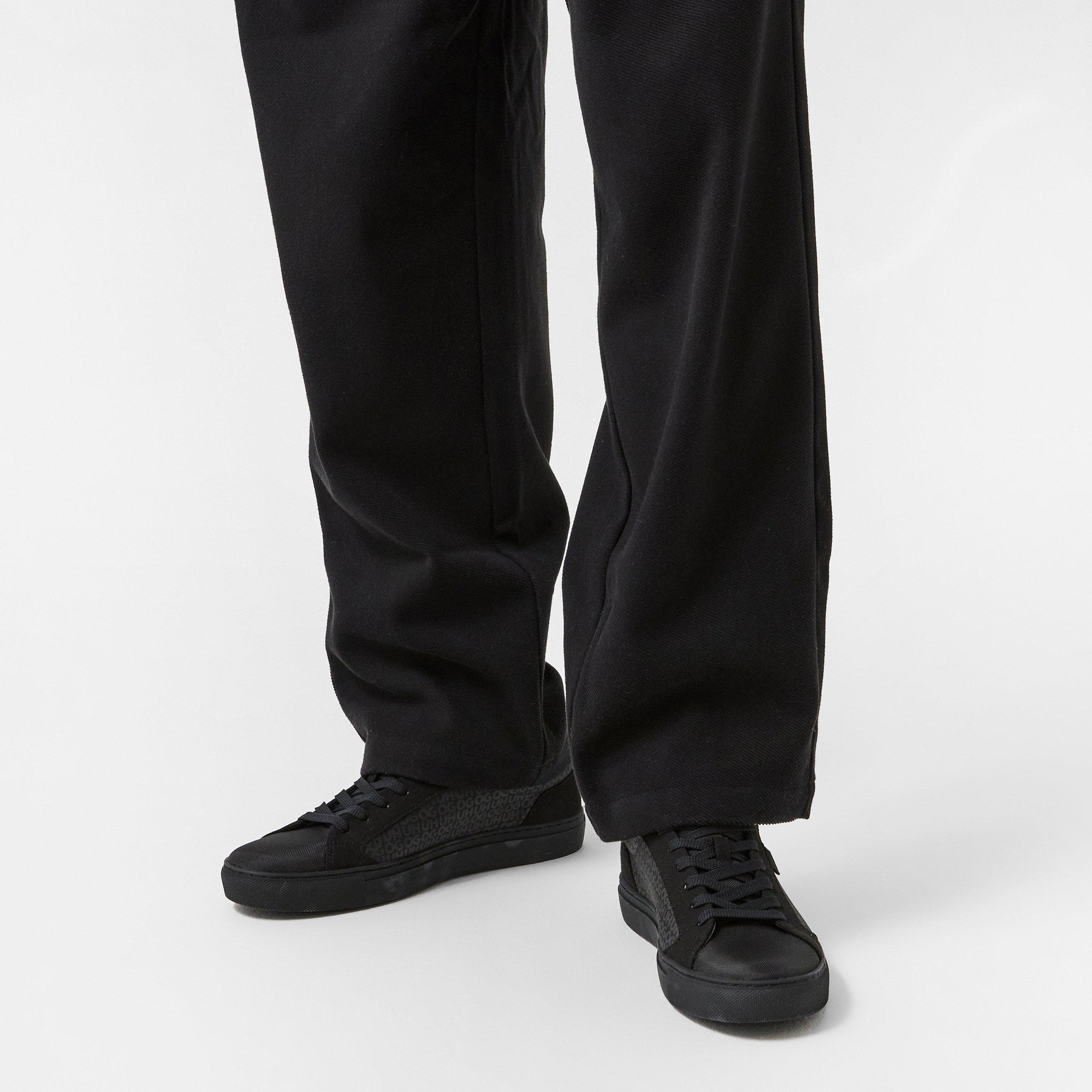 Faux-leather Logo Trainers