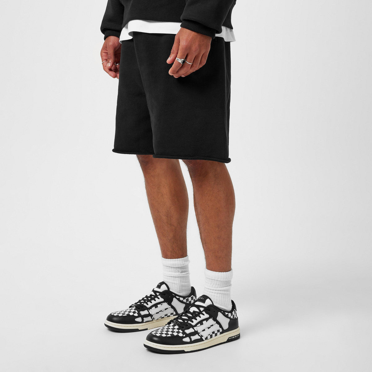 Skeleton Check Print Low Top Trainers