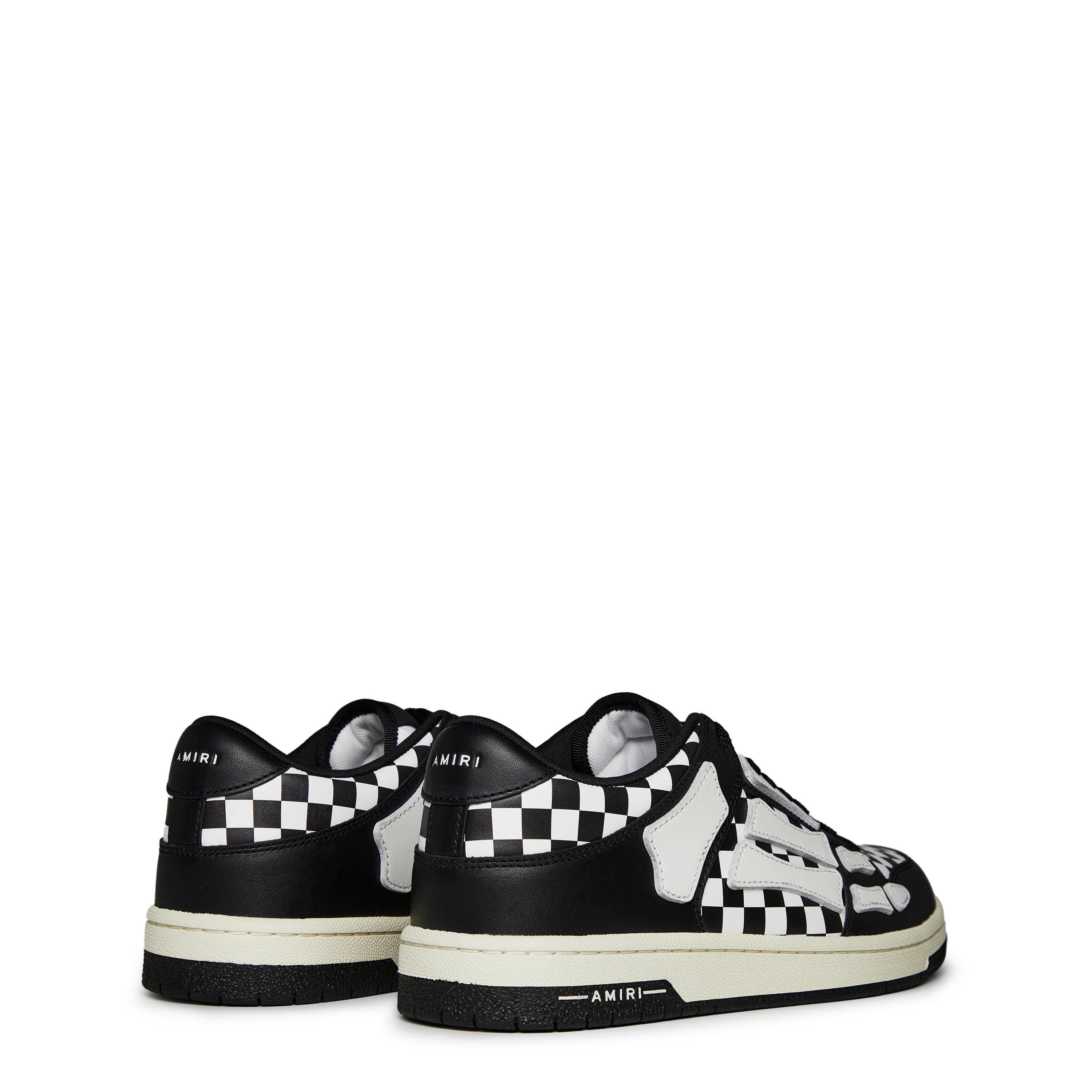 Skeleton Check Print Low Top Trainers