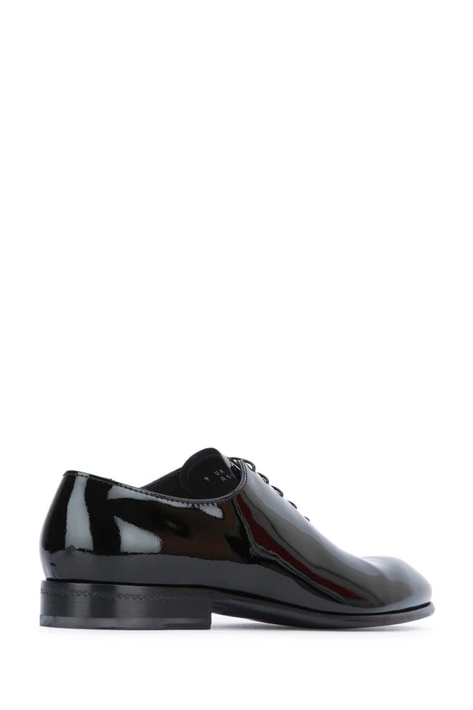 Zegna Men’s Black Cow Leather Dress Shoes – Made in Italy | Ovine Skin Lining & Cuoio Sole