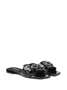 Versace Medusa patent-finish leather sandals