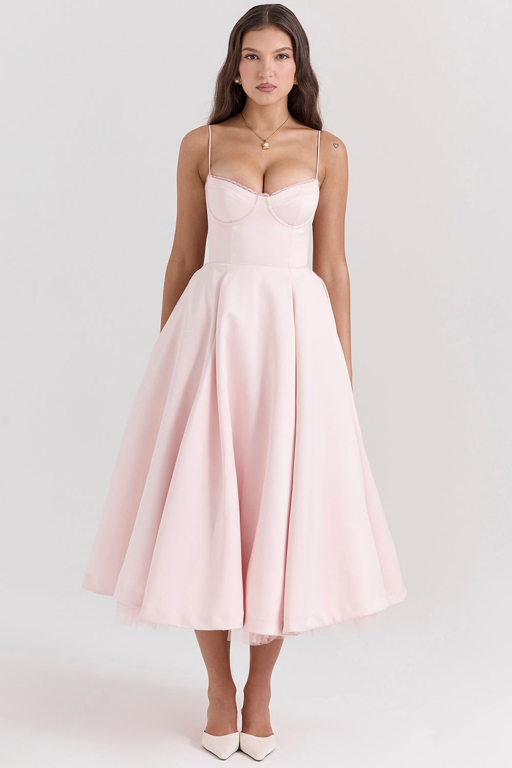 Mademoiselle ballerina pink midi dress Bridesmaid Collection