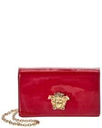 Versace Patent Wallet On Chain Women's Red