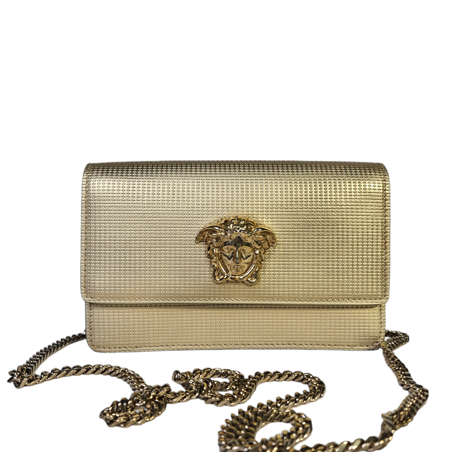Versace Medusa Palazzo Chain Link Bag