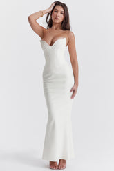 Tamara ivory strapless corset dress