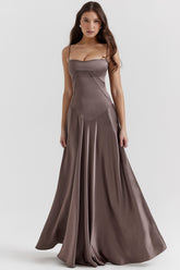 Anabella smoke lace up maxi dress Bridesmaid Collection