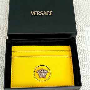 NWT VERSACE CARD CASE VITELLO SUN