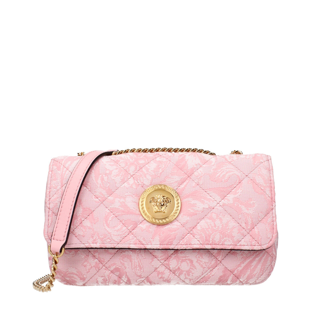 Versace Pink Fabric Shoulder Bag