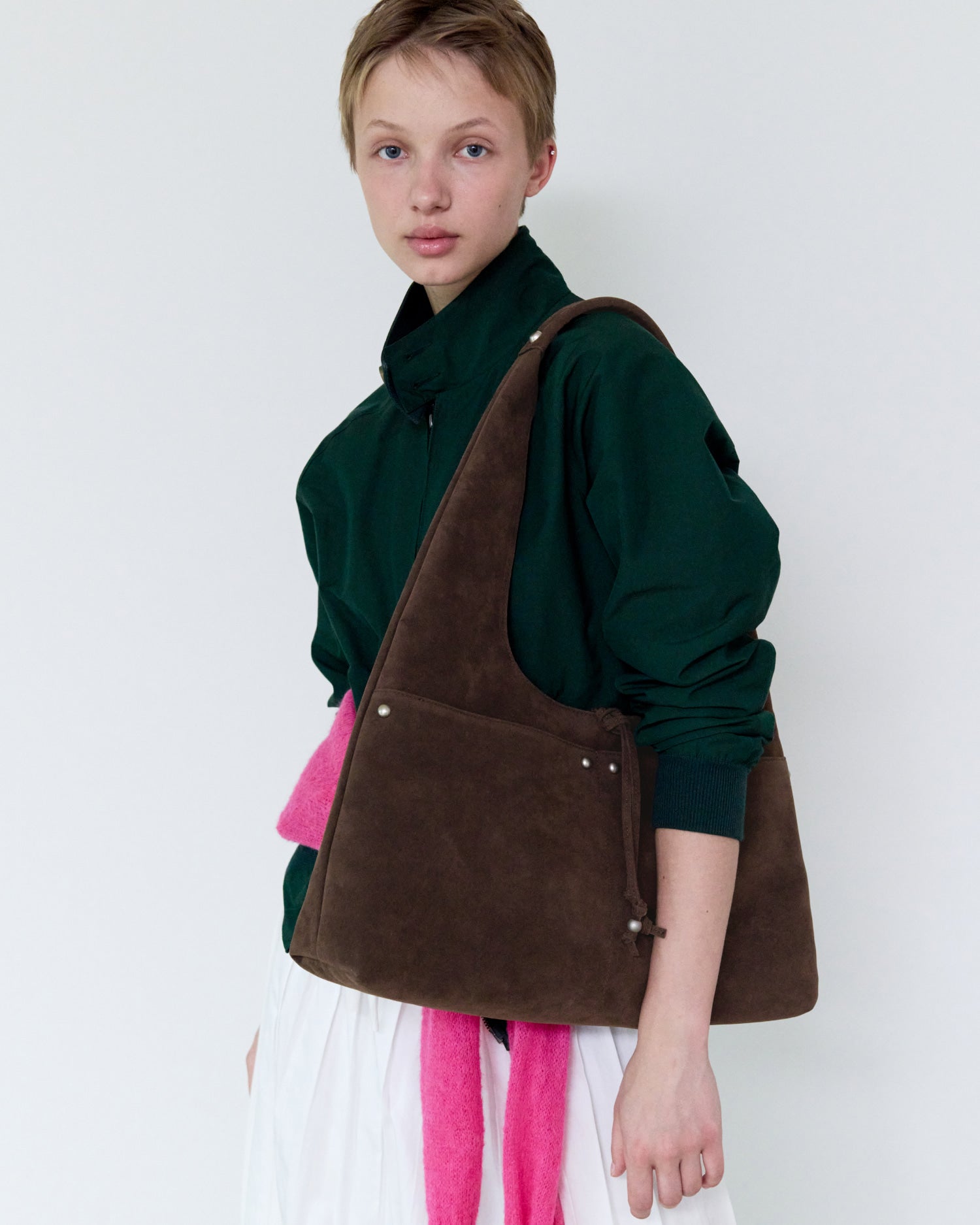 TIA BAG 45 - SUEDE BROWN