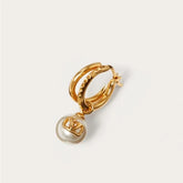 VALENTINO GARAVANI Vlogo Signature Metal Earrings SWAROVSKI Pearls