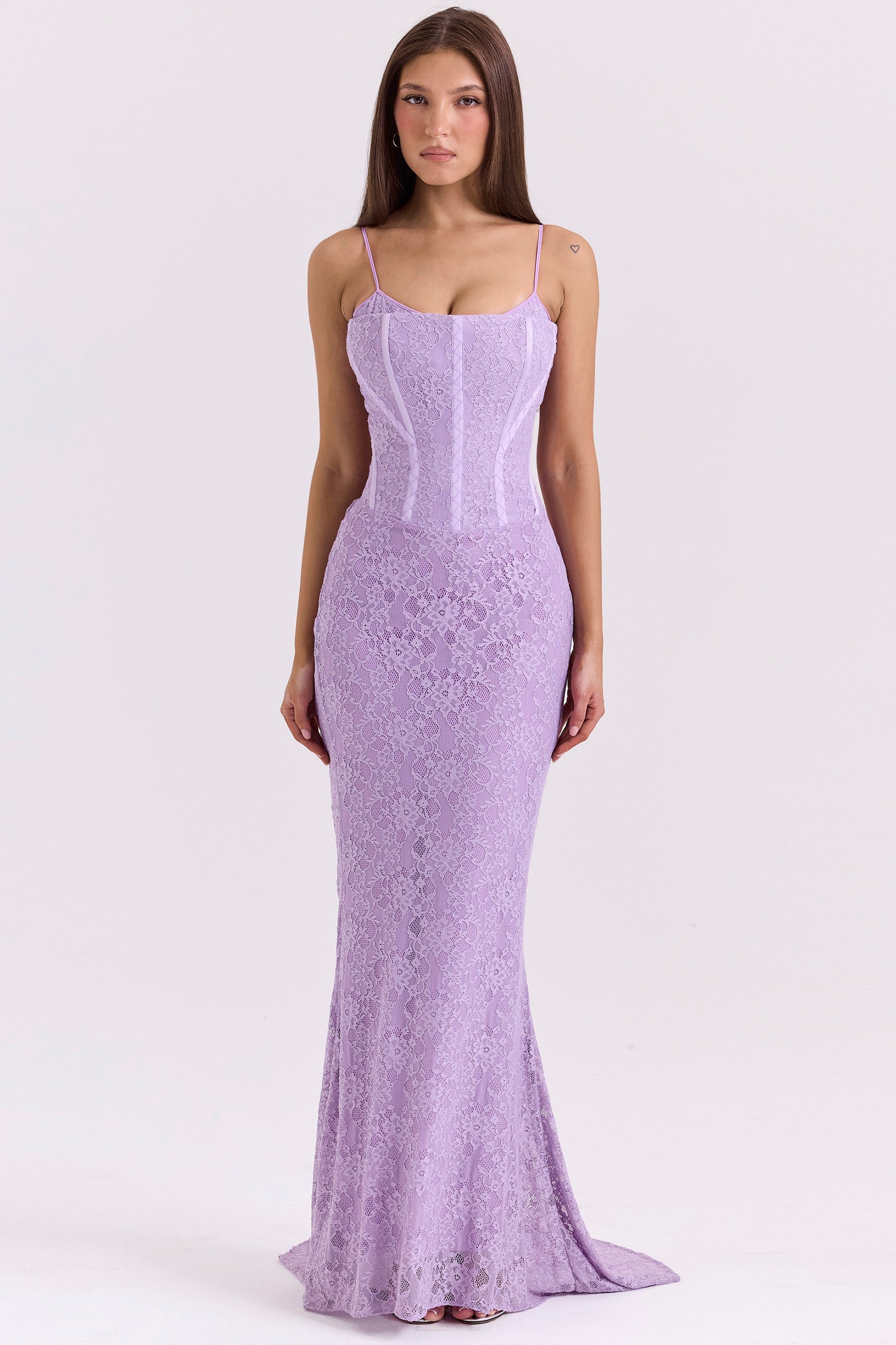 Antonina orchid lace corset maxi dress Bridesmaid Collection