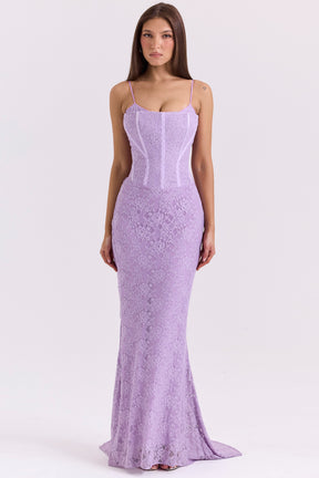 Antonina orchid lace corset maxi dress Bridesmaid Collection