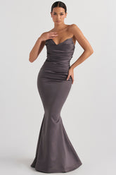 Fleur shadow satin strapless gown Bridesmaid Collection