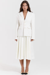 Sariah ivory contour tailored blazer