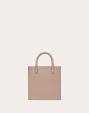 VALENTINO Small Vlogo Walk Calfskin Tote Bag – Poudre