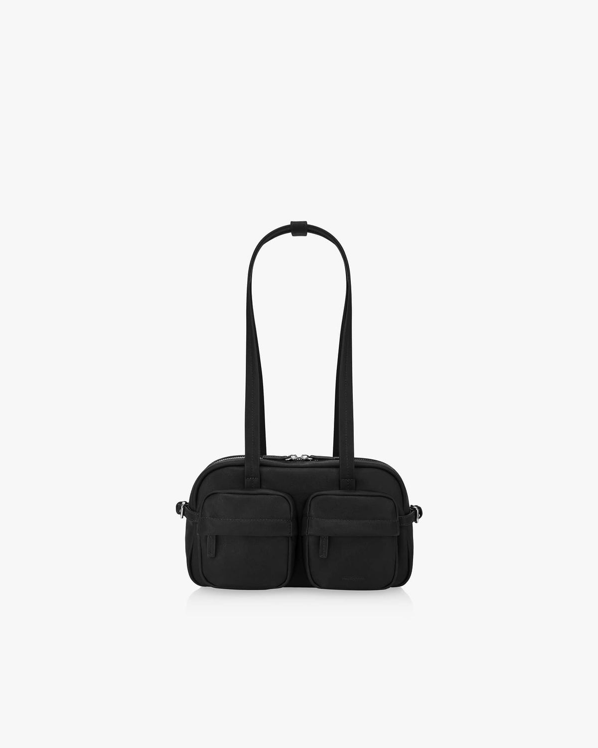 TWIN POCKET SHOULDER BAG 27 - BLACK
