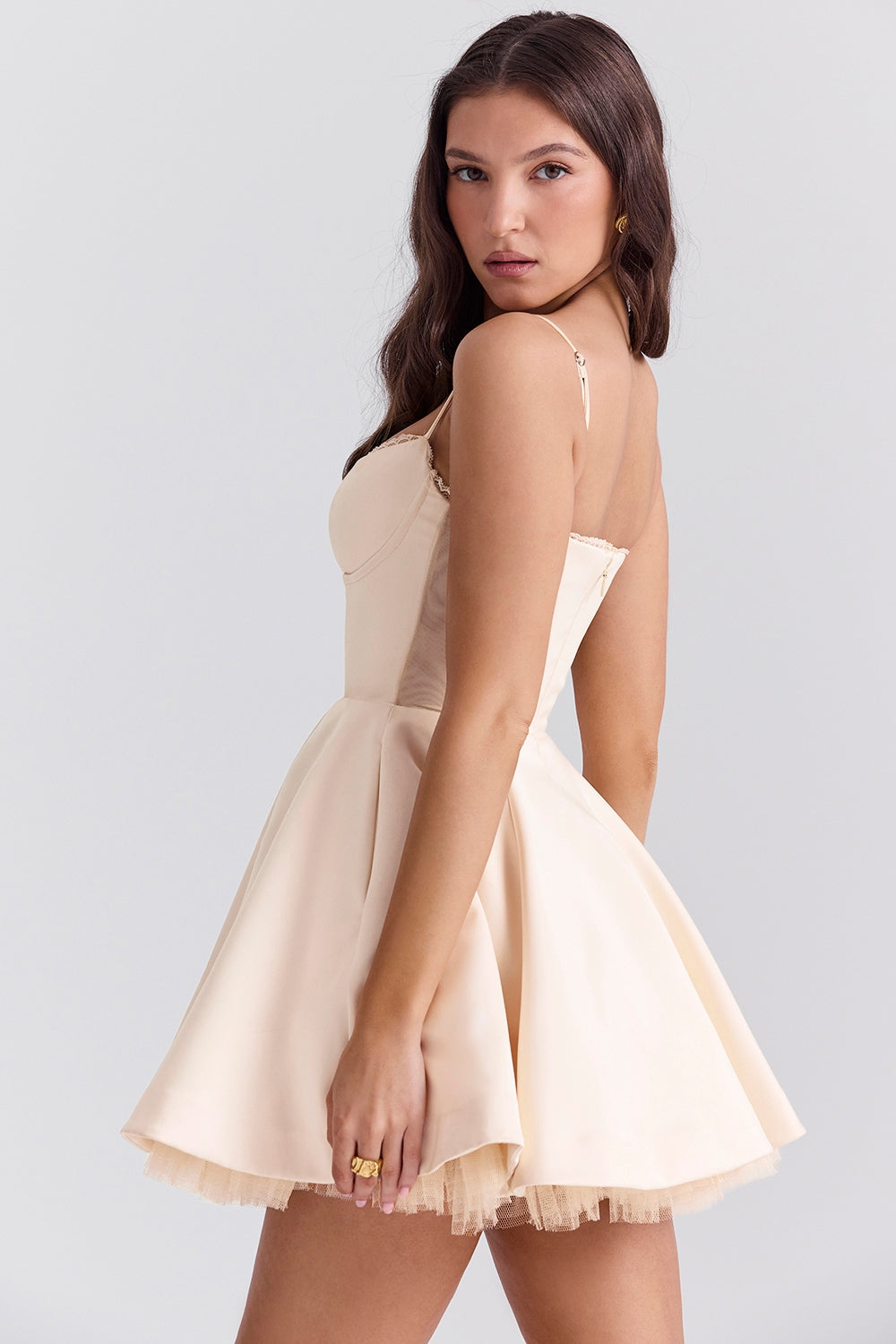 Minimoiselle vintage cream tulle mini dress