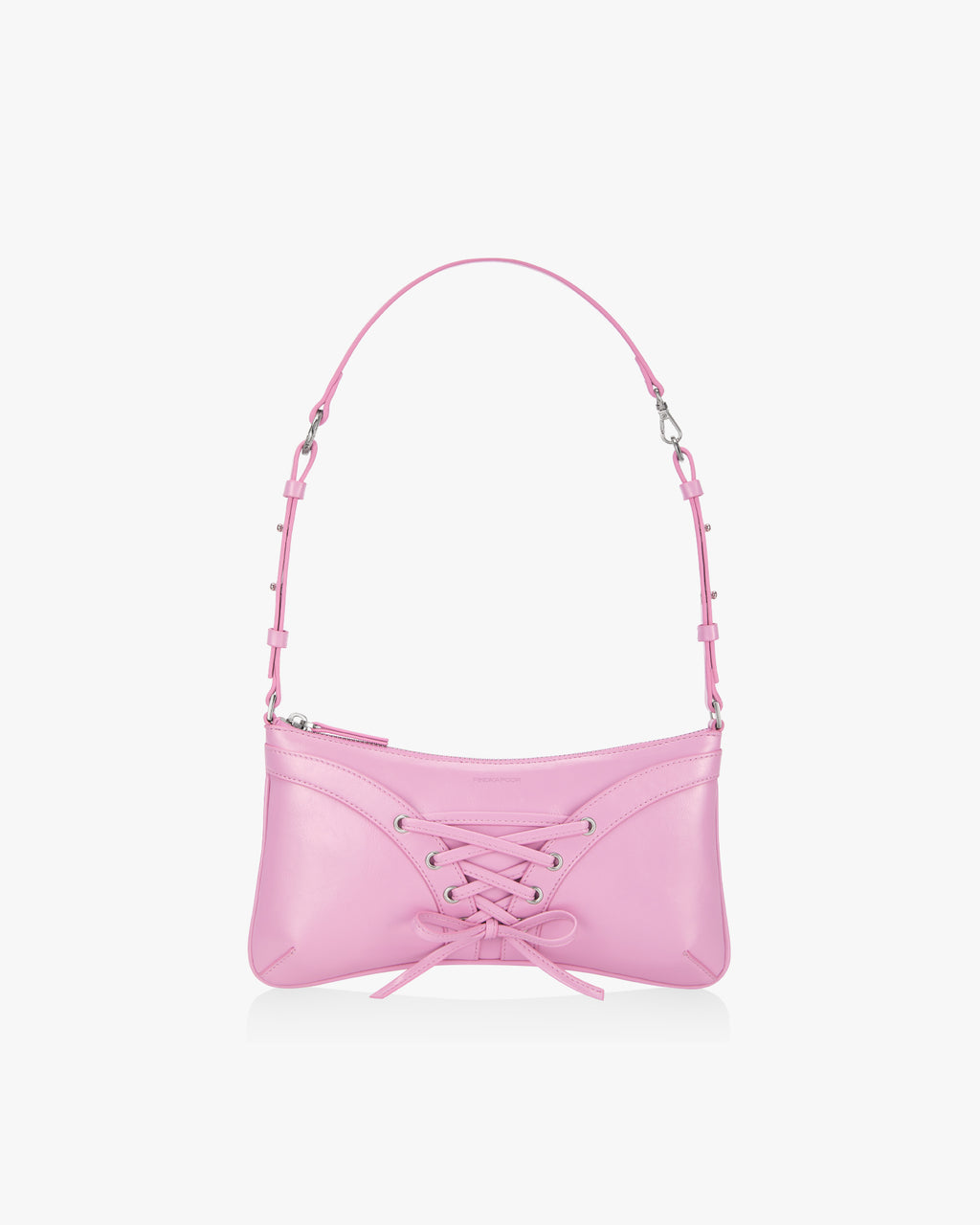 RIBBON TIE SHOULDER BAG - PINK