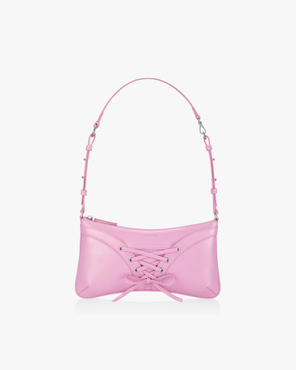 RIBBON TIE SHOULDER BAG - PINK