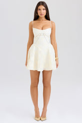 Serenita vintage cream floral mini dress