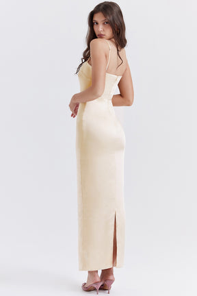 Costanza vintage cream maxi dress