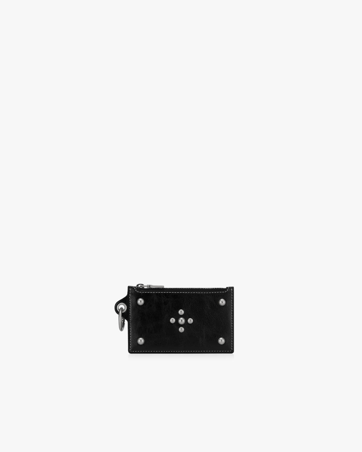 STUD CARD WALLET - BLACK