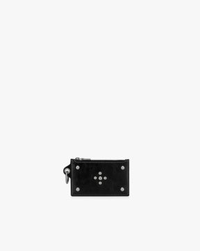 STUD CARD WALLET - BLACK