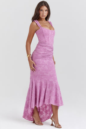 Cesca rose pink floral maxi dress Bridesmaid Collection