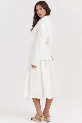 Sariah ivory contour tailored blazer