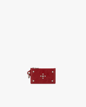 STUD CARD WALLET - RED