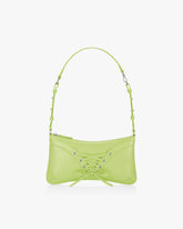 RIBBON TIE SHOULDER BAG - APPLE GREEN