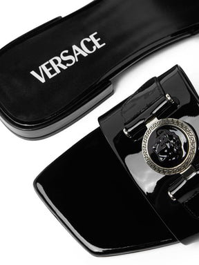Versace Medusa patent-finish leather sandals