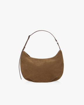 PILLOW PUFFER BAG 35 - SUEDE CAMEL