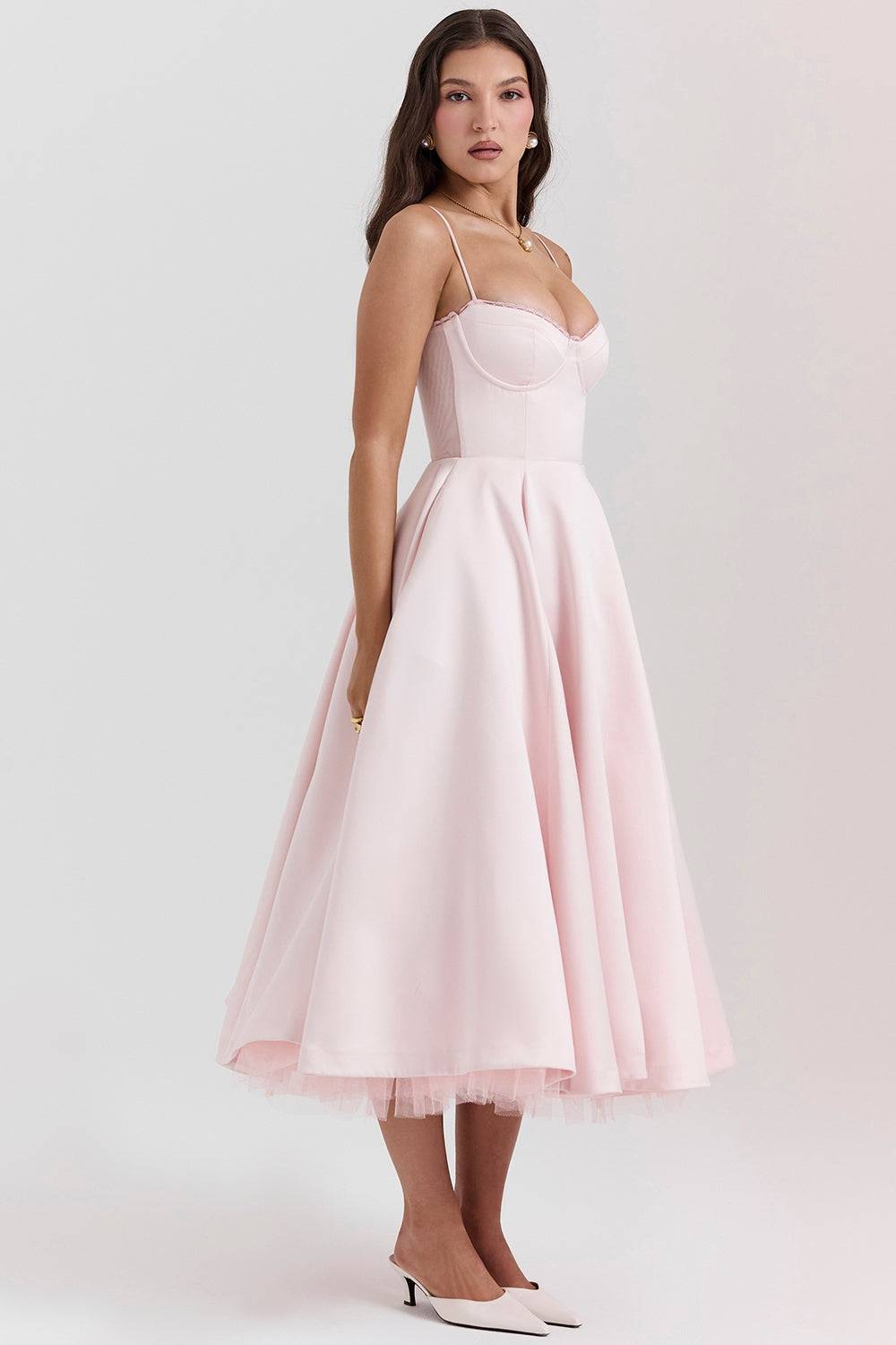 Mademoiselle ballerina pink midi dress Bridesmaid Collection