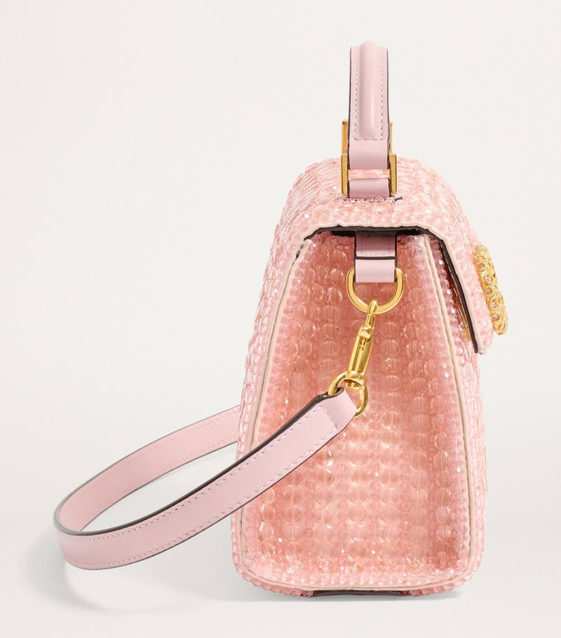 Mini Embellished Vsling Top-Handle Bag