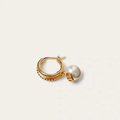 VALENTINO GARAVANI Vlogo Signature Metal Earrings SWAROVSKI Pearls