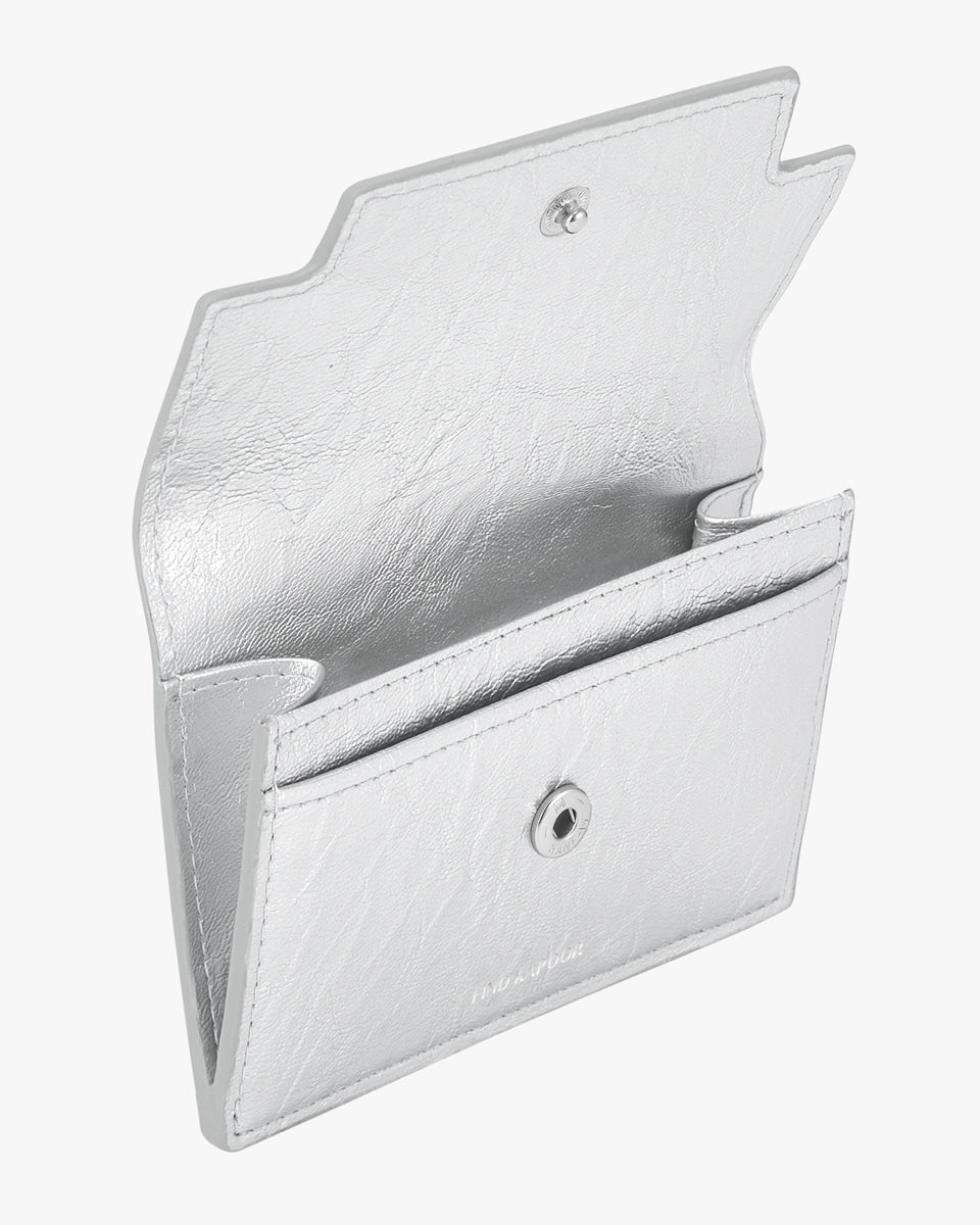 MARTY CARD WALLET CRINKLED - SILVER